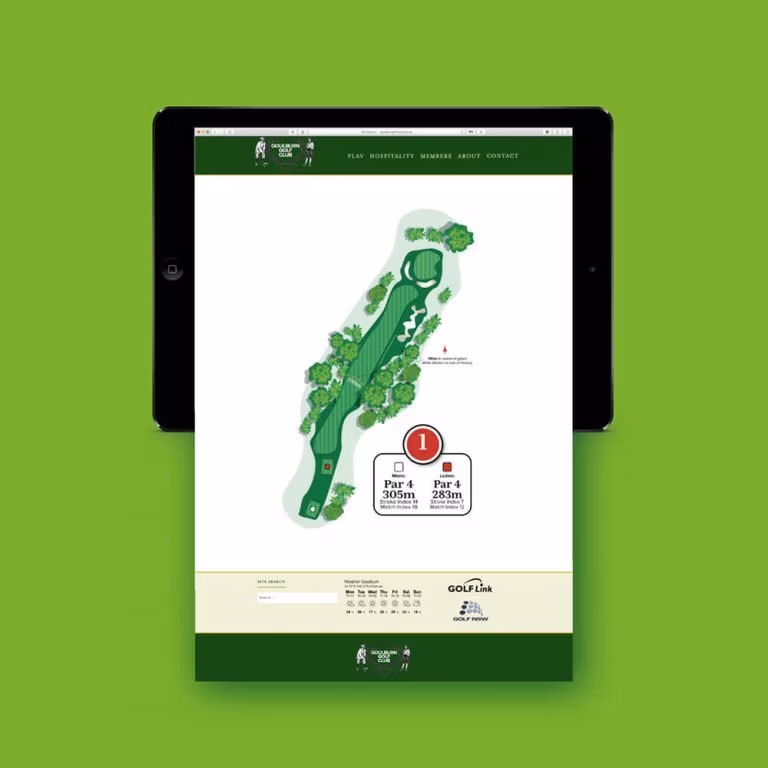 Goulburn Golf Course Hole Illustration