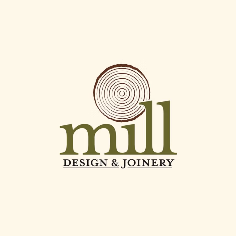 Design and joinery corporate logo on cream background