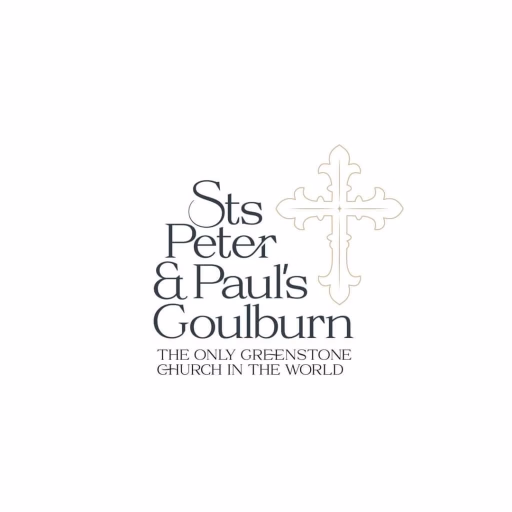 Corporate logo for Saint Peter and Pauls Goulburn, the only greenstone church in the world