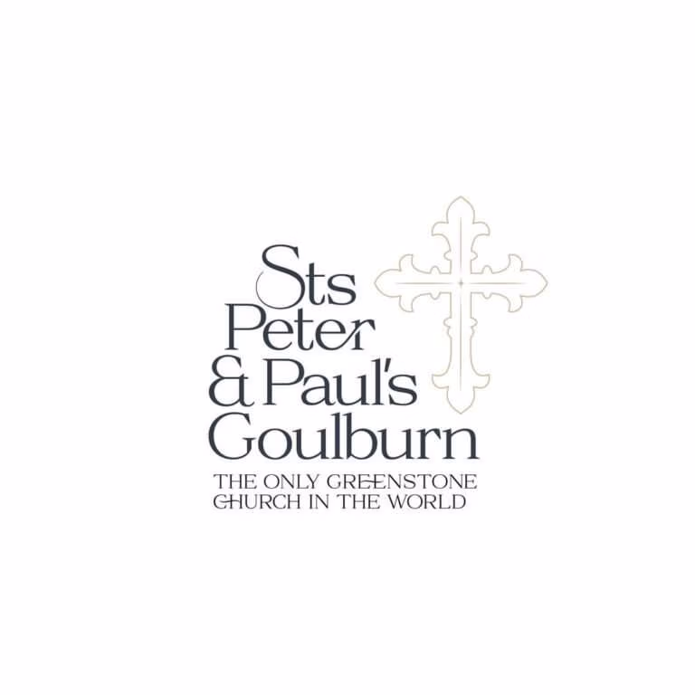 Corporate logo for Saint Peter and Pauls Goulburn, the only greenstone church in the world