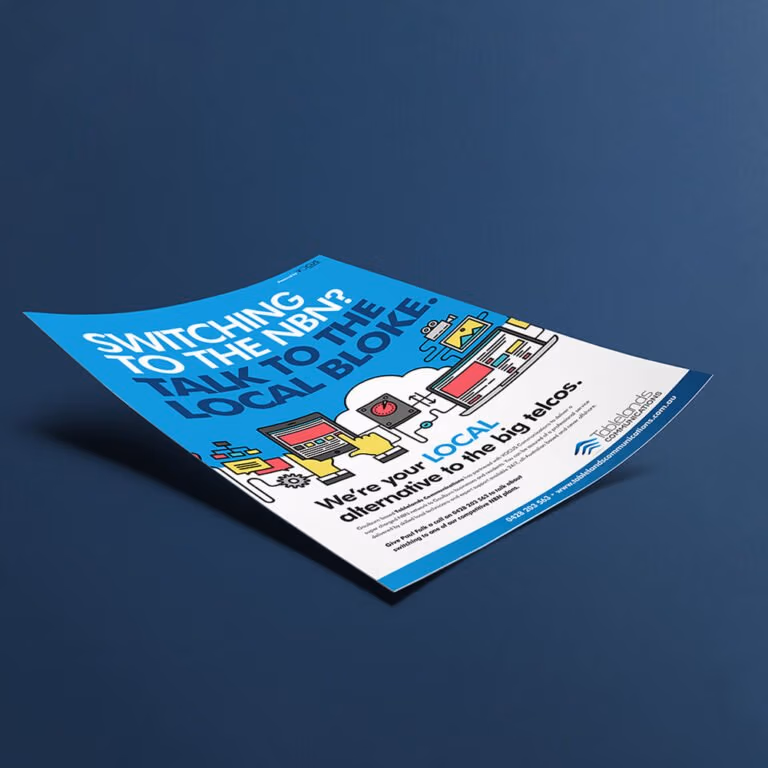 Tablelands communications, corporate brochure, talk to the local bloke