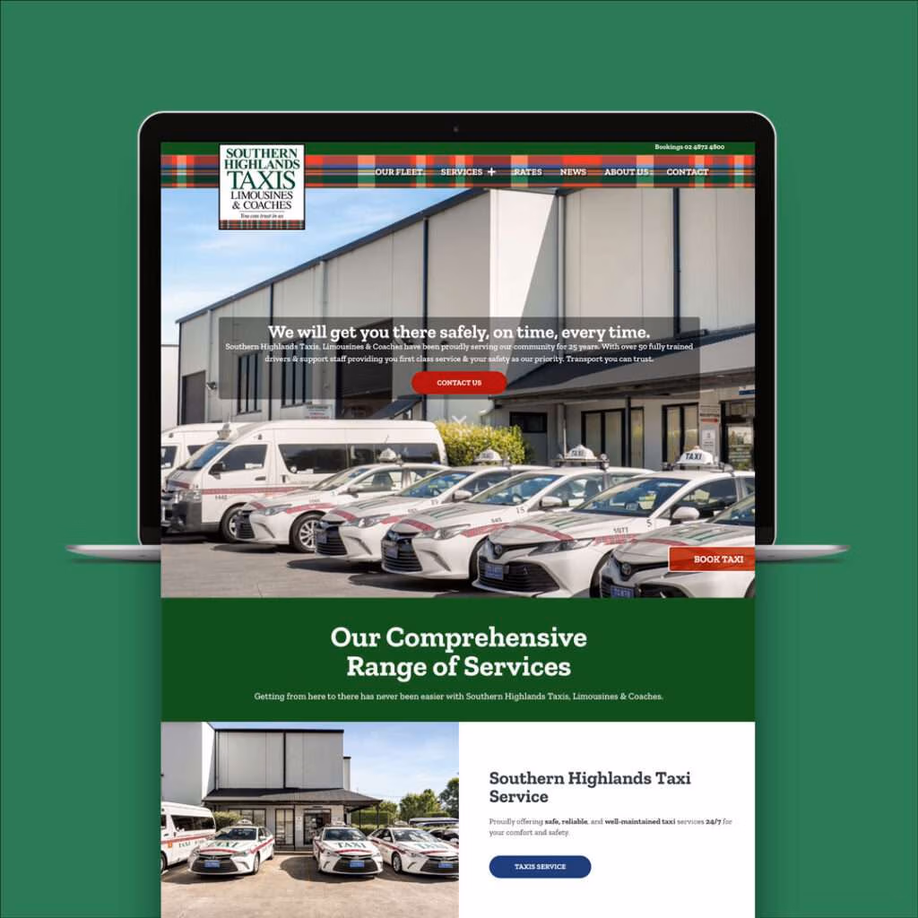 Southern Highlands Taxis website redesign